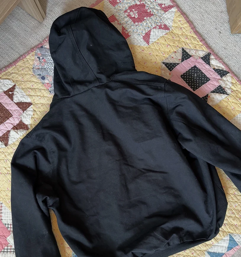 Carhartt Men's Black Hooded Thermal Lined Active Jacket J131, Size XL - Image 6