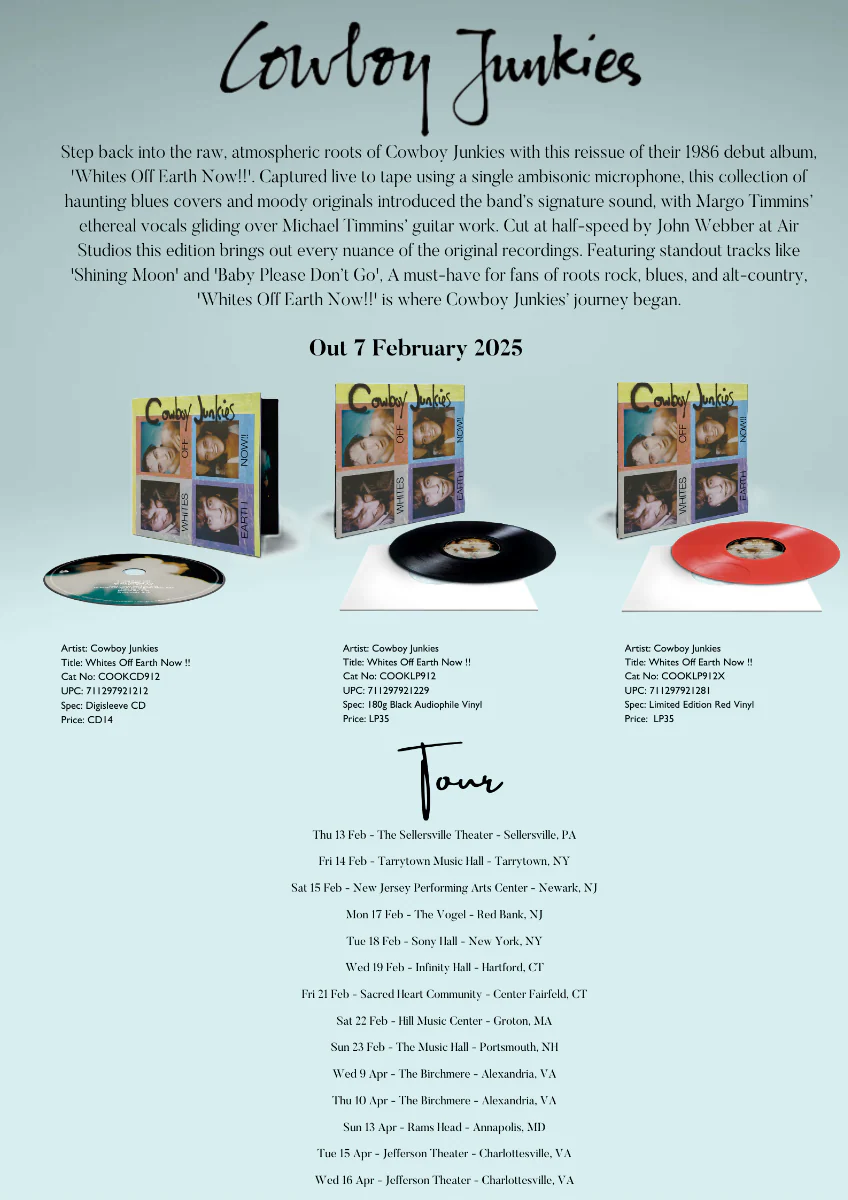 Cowboy Junkies Whites Off Earth Now (Red Colored Vinyl, Limited Edition) - Image 3