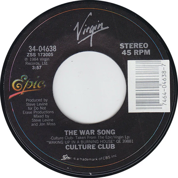 Culture Club - The War Song (7", Single, Styrene, Car) (VG+)3 - Image 3