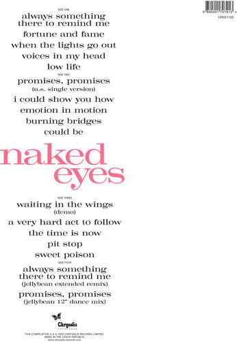 Naked Eyes Naked Eyes (Limited Edition, Blue Colored Vinyl, 2025 Remastered Edition) (2 Lp's) - Image 3