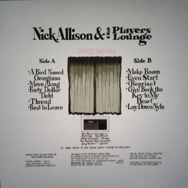 Nick Allison And The Players Lounge - Make Room (LP, Album) (M)20 - Image 3