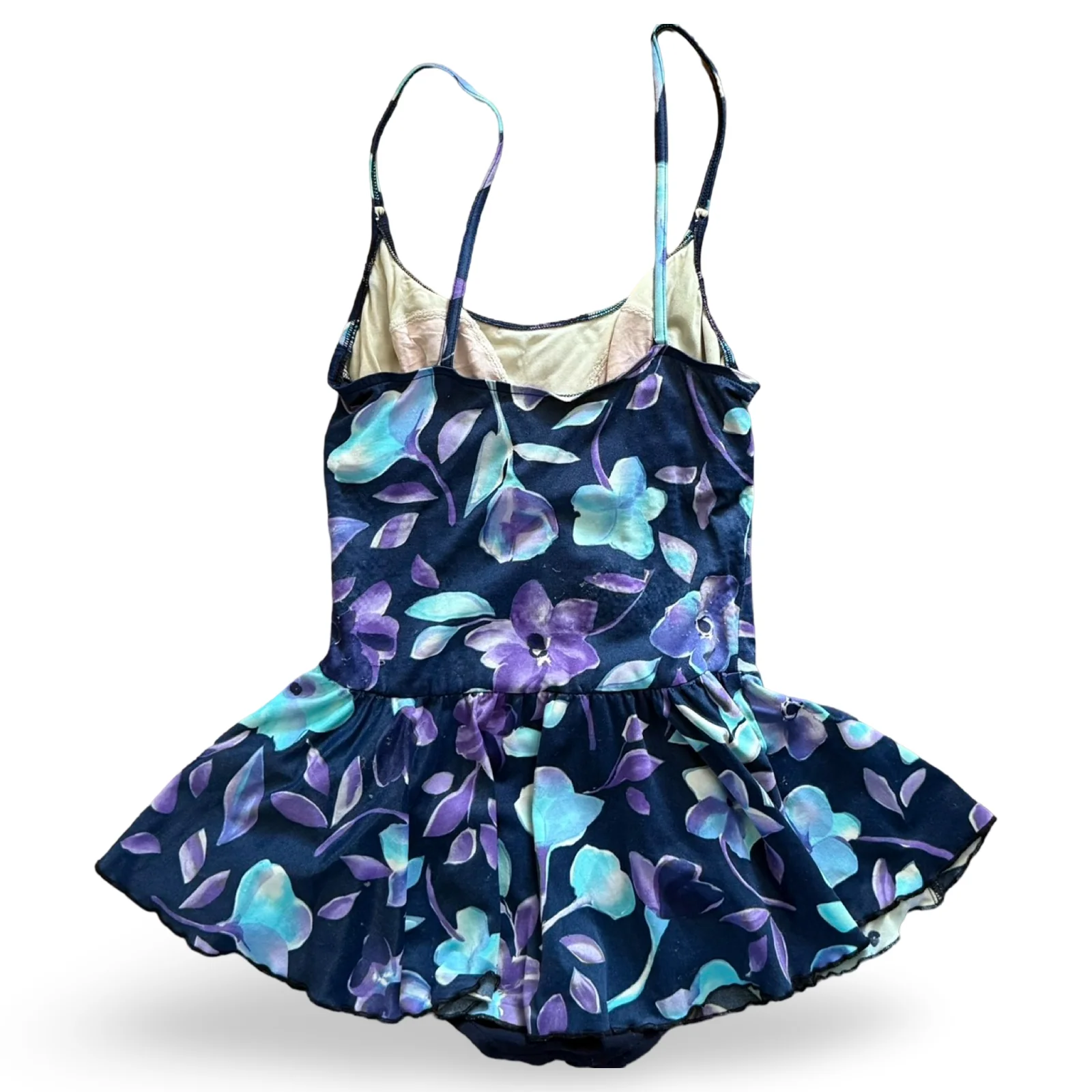Vintage 80s Floral Swim Dress - Image 3