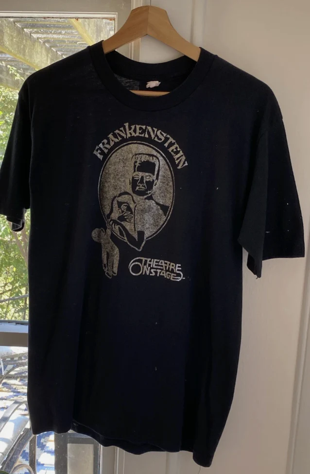 Vintage 80s Frankenstein Shirt Size M/L Tour Theatre On Stage