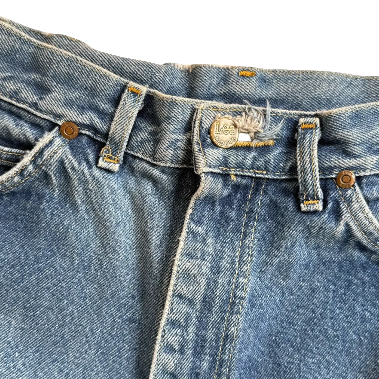 Vintage 90s Distressed Lee Denim Shorts - Image 3