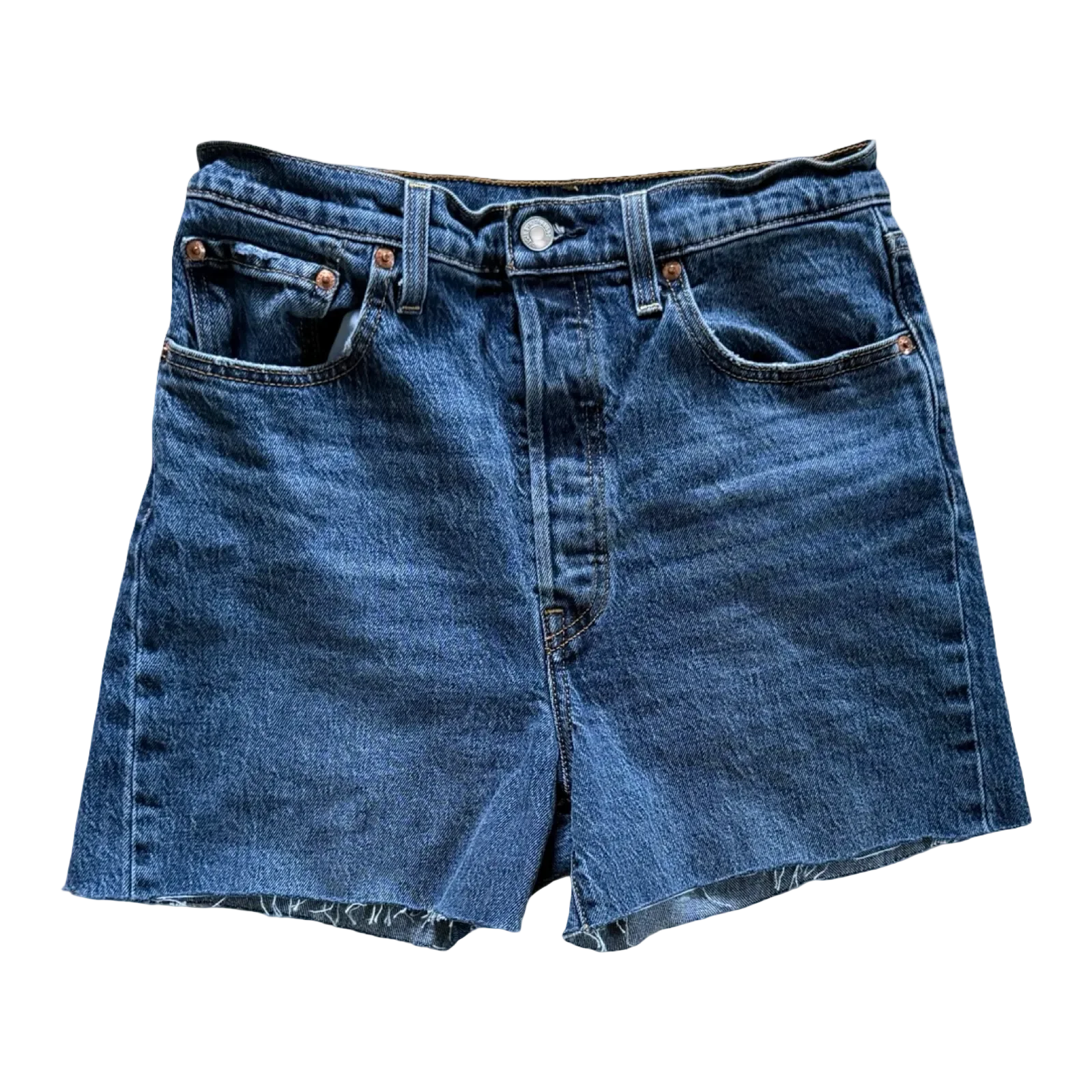 Vintage Levis Dark Wash Denim Shorts (28”)