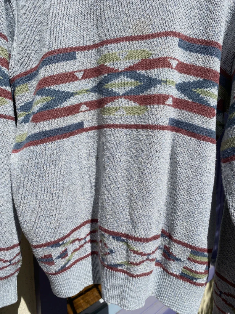 Vintage Pendleton High Grade Western Wear Wool Sweater Medium Made in USA - Image 9