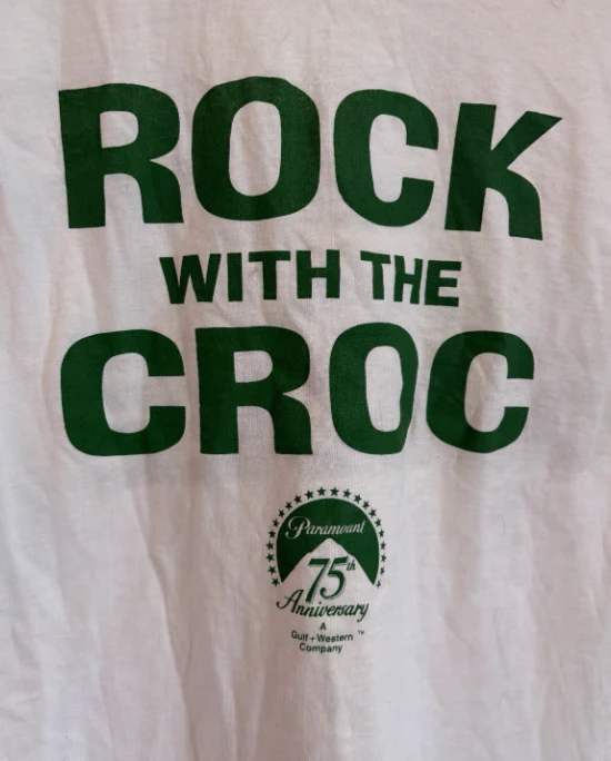 VTG 80s Crocodile Dundee Movie Promo T-Shirt Adult Medium Paramount 75’th Movie - Image 5