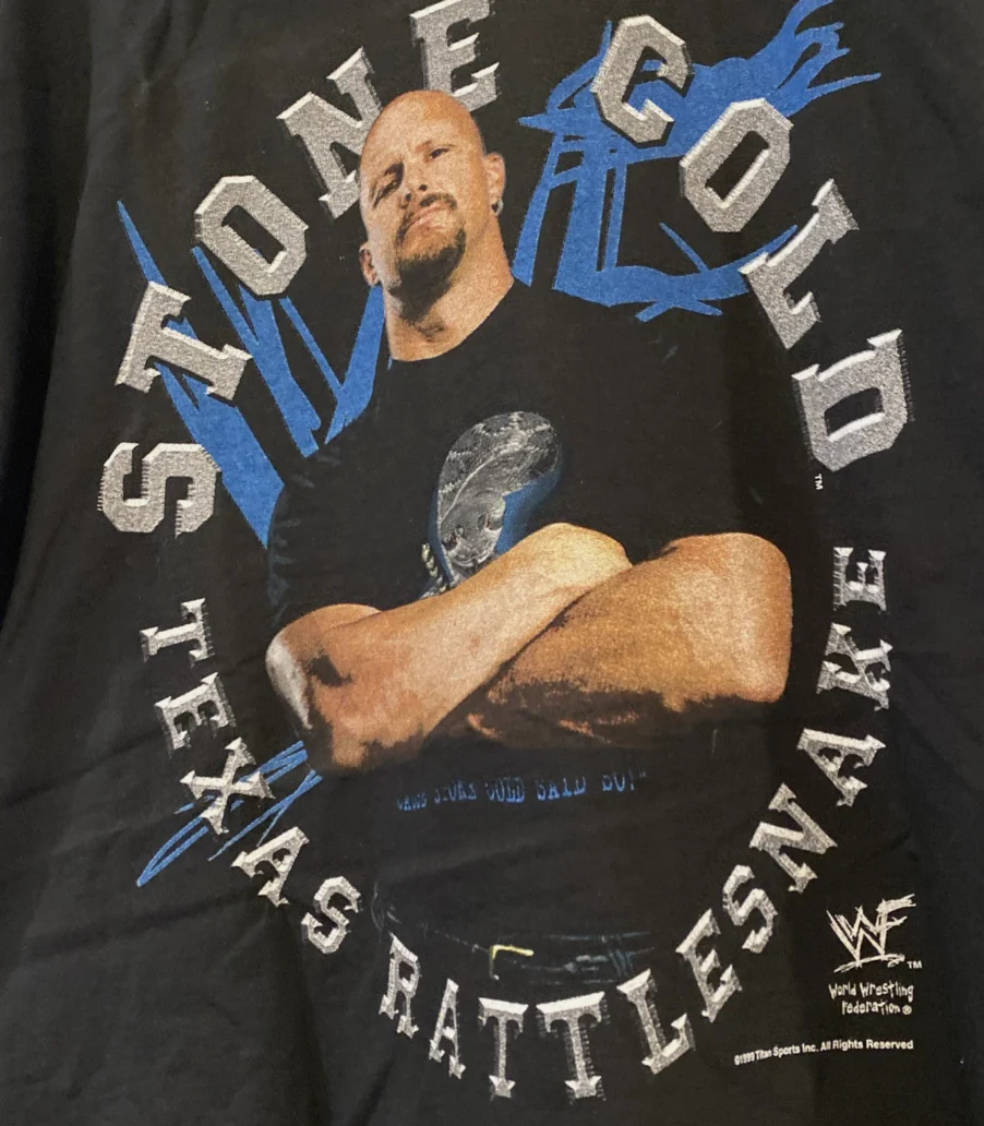 VTG 90s WWF Stone Cold Steve Austin 3:16 T-Shirt Black Large New With Tags - Image 2