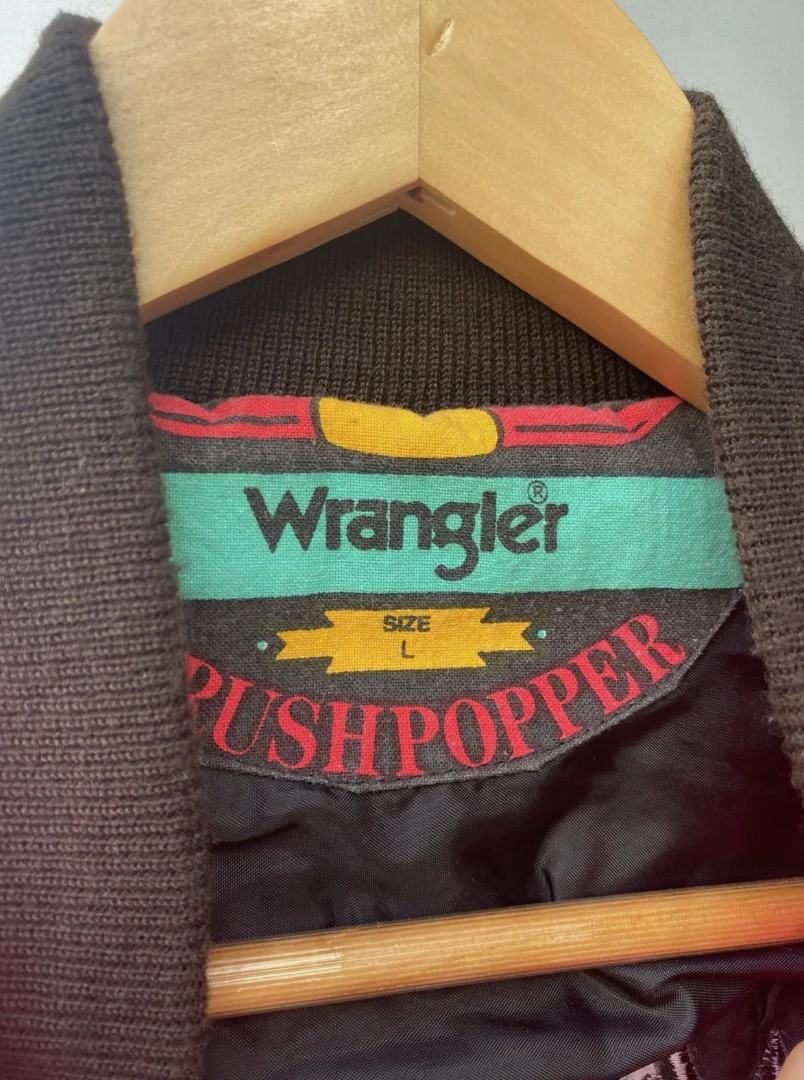 Wrangler Brushpopper Jacket Large Neon Pink Western Rare 90s Sports Chiropractic - Image 3